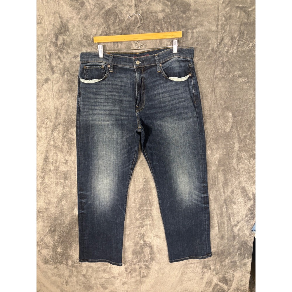 Lucky Brand 221 Straight Leg Jeans Dark Wash Blue Denim Mens 38x30